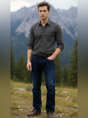 7 For All Mankind the Straight Navy Luxe Performance Chinos Size 38